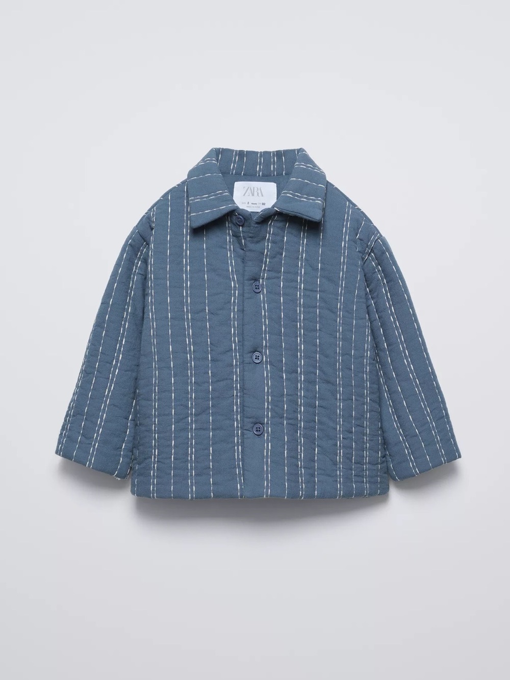 Zara boys embroidered quilted over shirt size 4 years